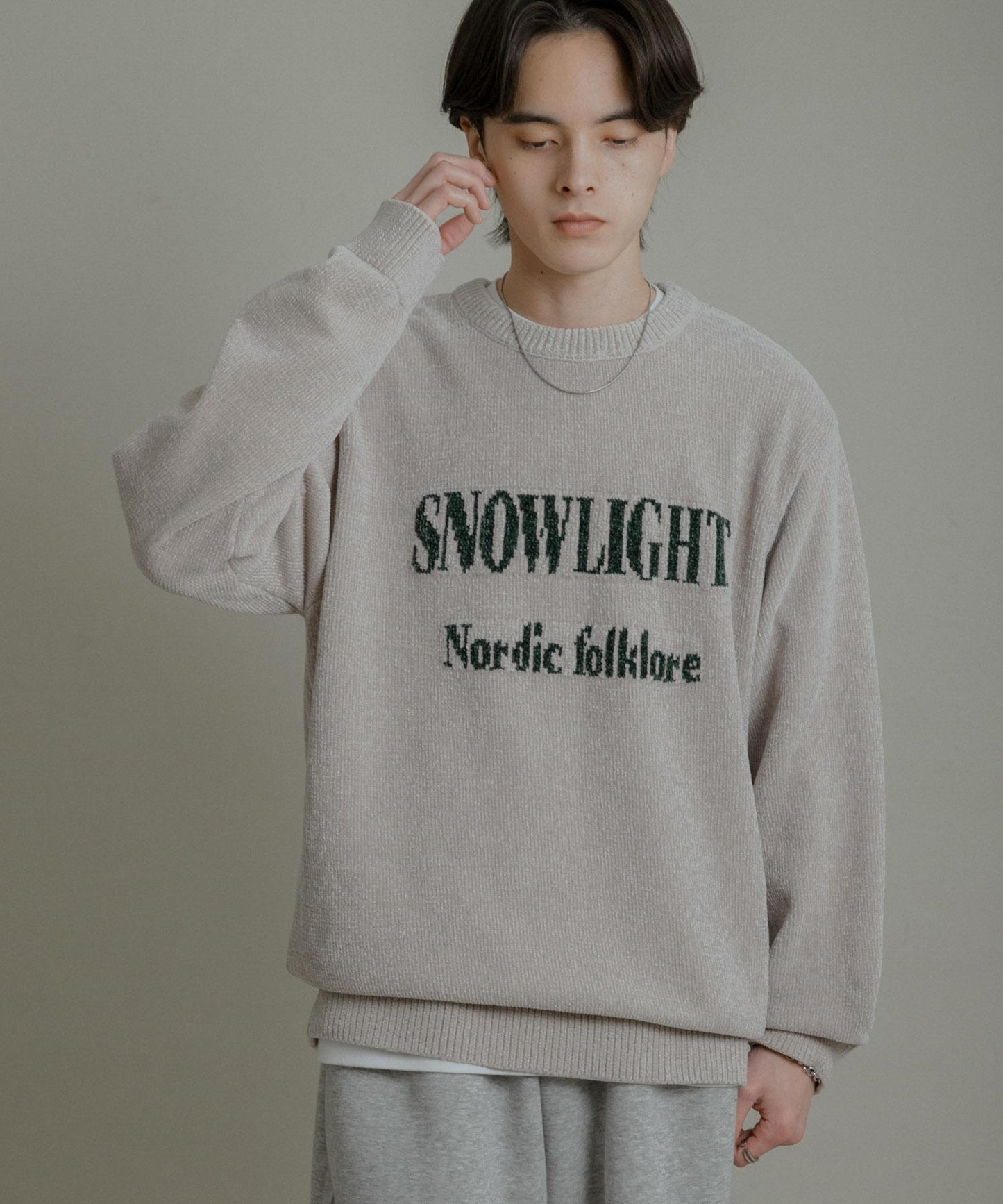 可水洗毛圈標誌圖案針織衫