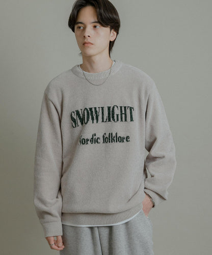 可水洗毛圈標誌圖案針織衫