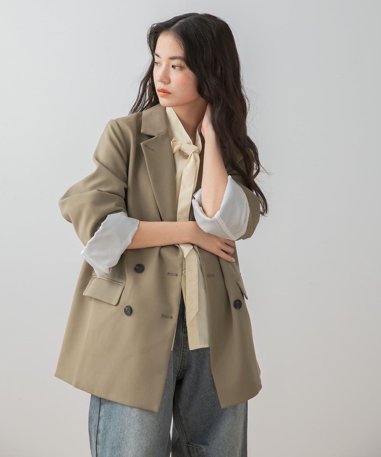 寬鬆袖西裝外套