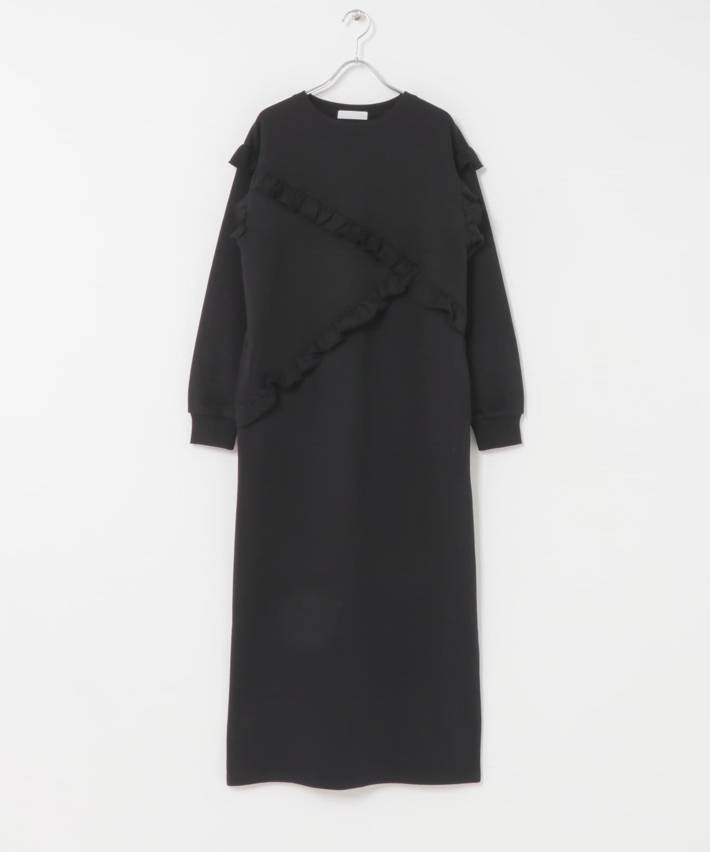 荷葉邊剪裁連衣裙