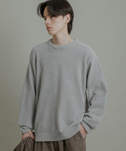 可水洗毛圈針織套頭衫