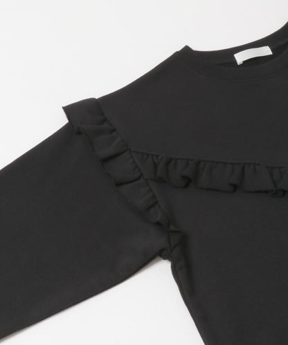 荷葉邊剪裁連衣裙