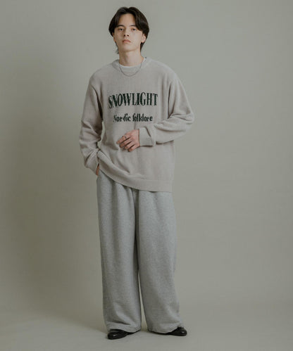 可水洗毛圈標誌圖案針織衫