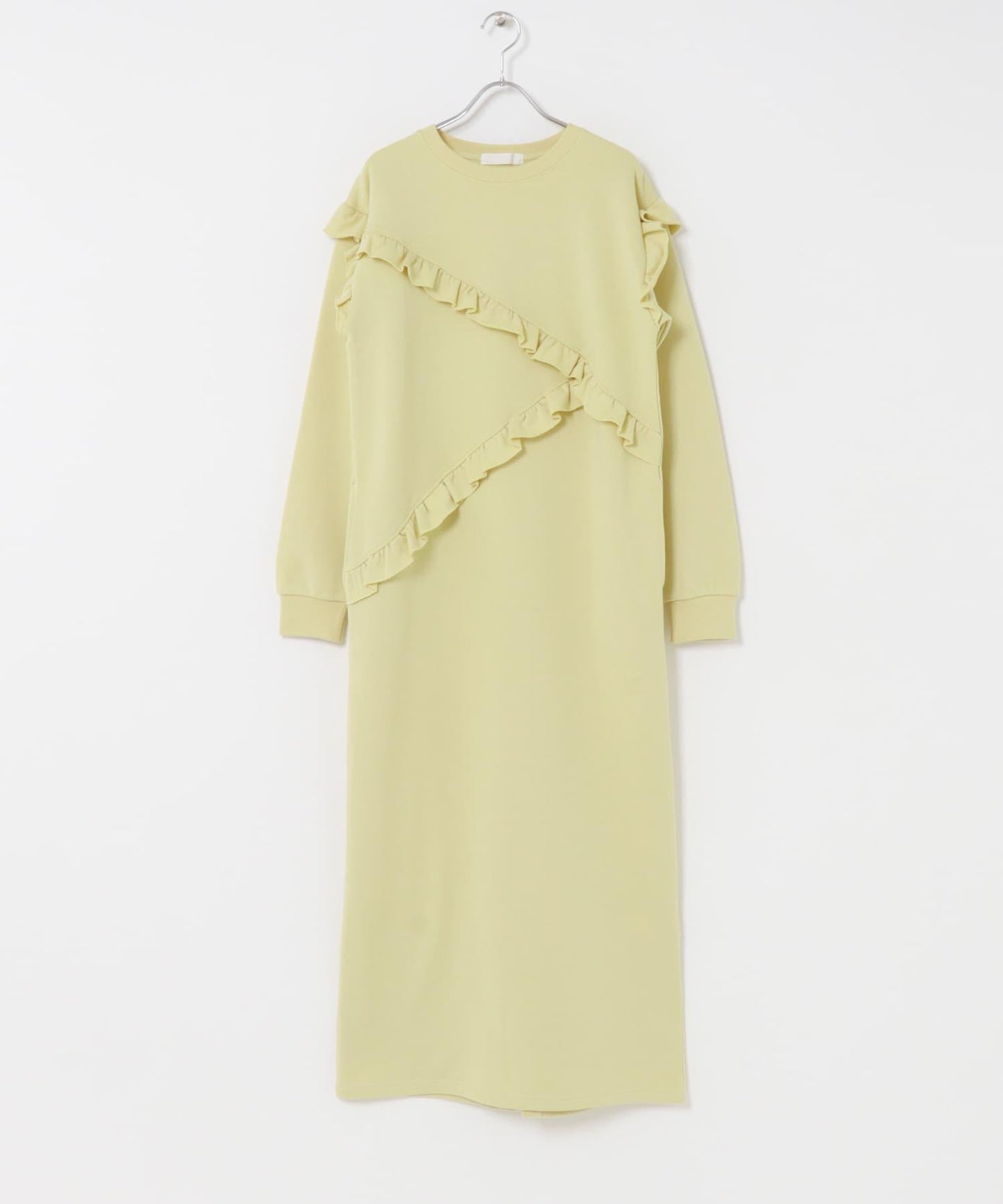 荷葉邊剪裁連衣裙