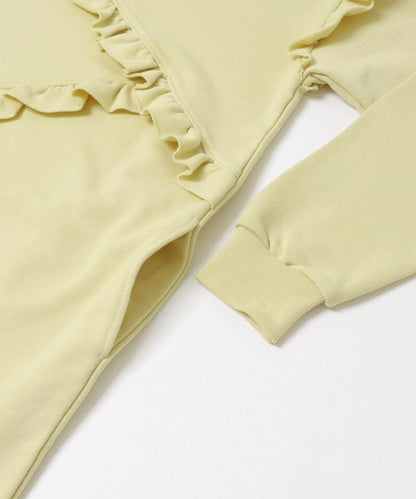 荷葉邊剪裁連衣裙