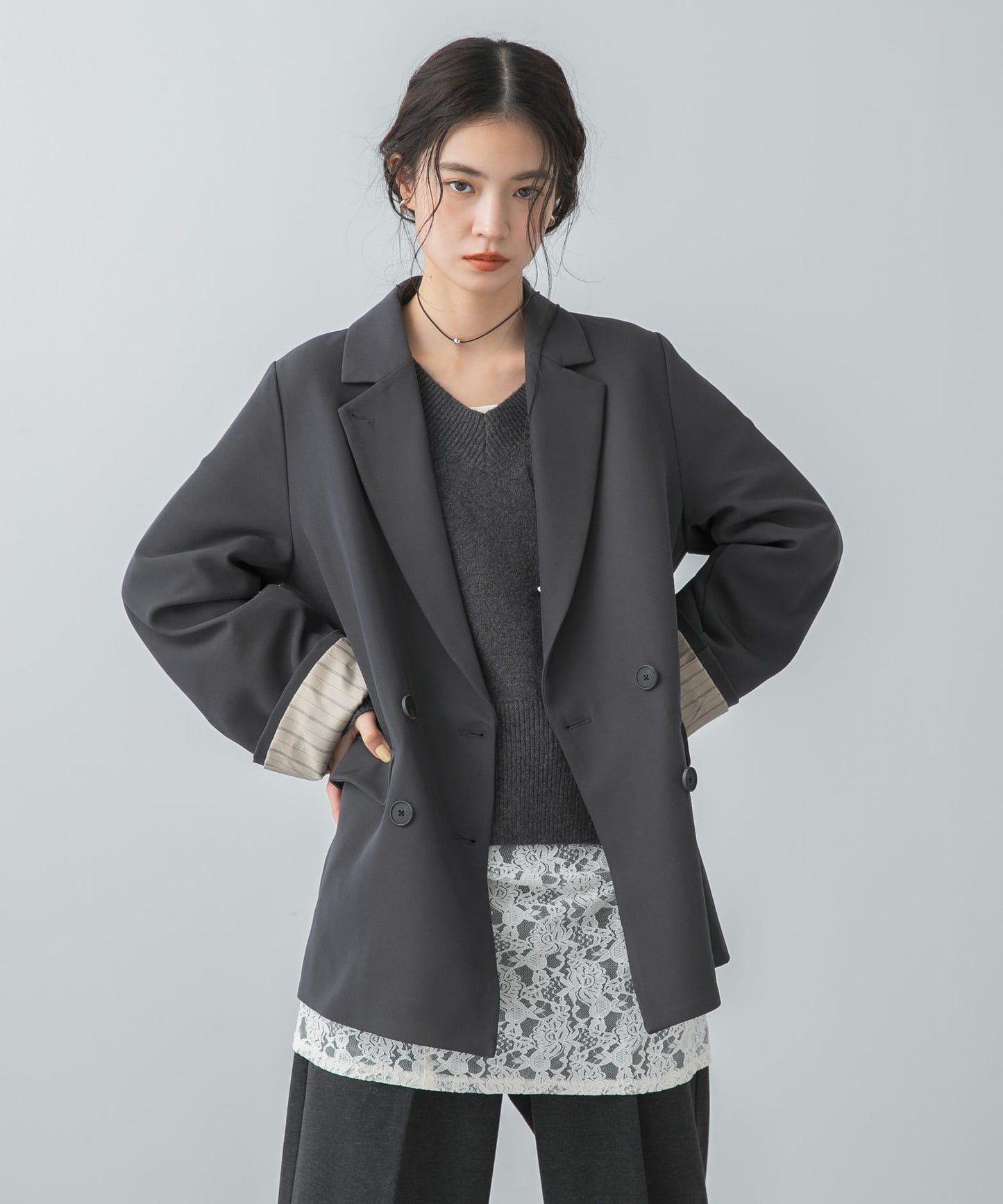 寬鬆袖西裝外套