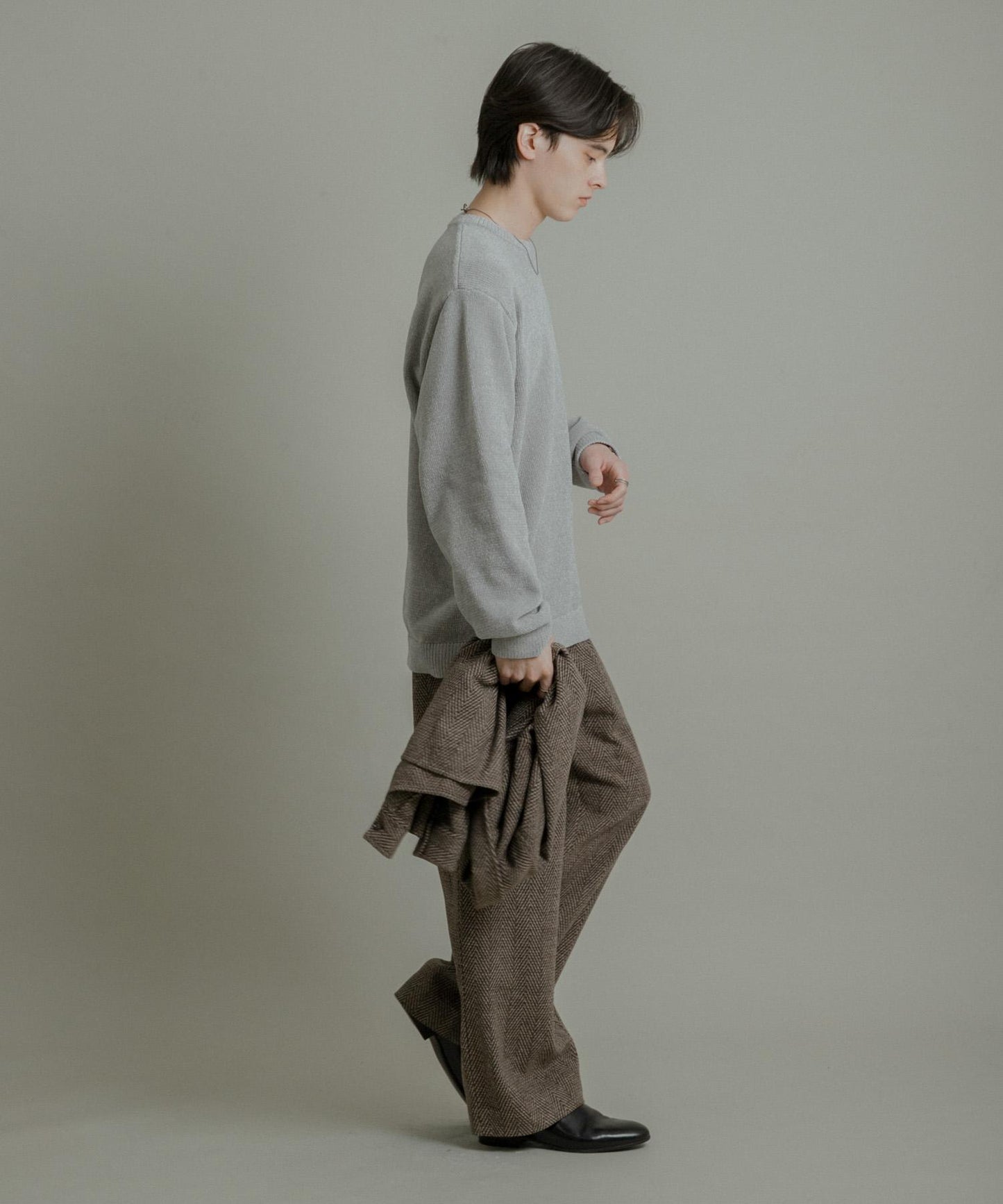 可水洗毛圈針織套頭衫