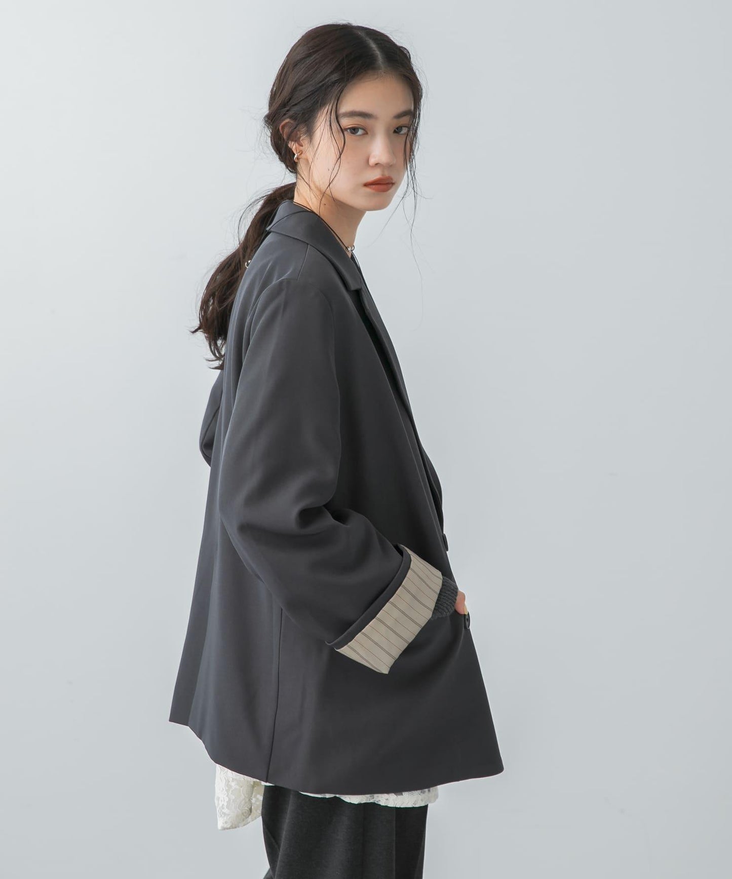 寬鬆袖西裝外套