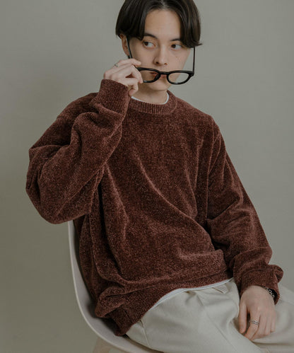 可水洗毛圈針織套頭衫