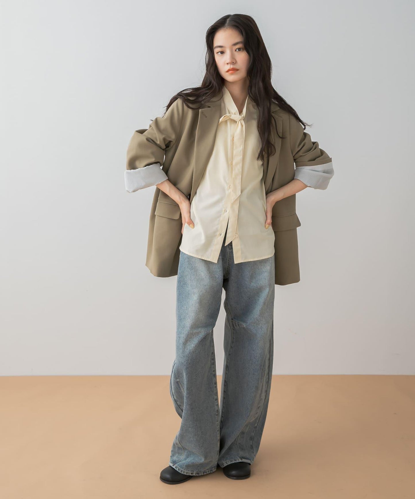 寬鬆袖西裝外套