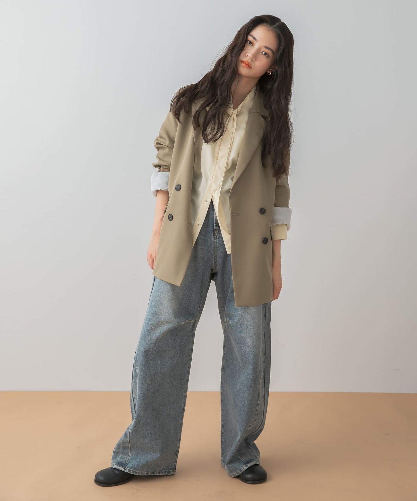 寬鬆袖西裝外套