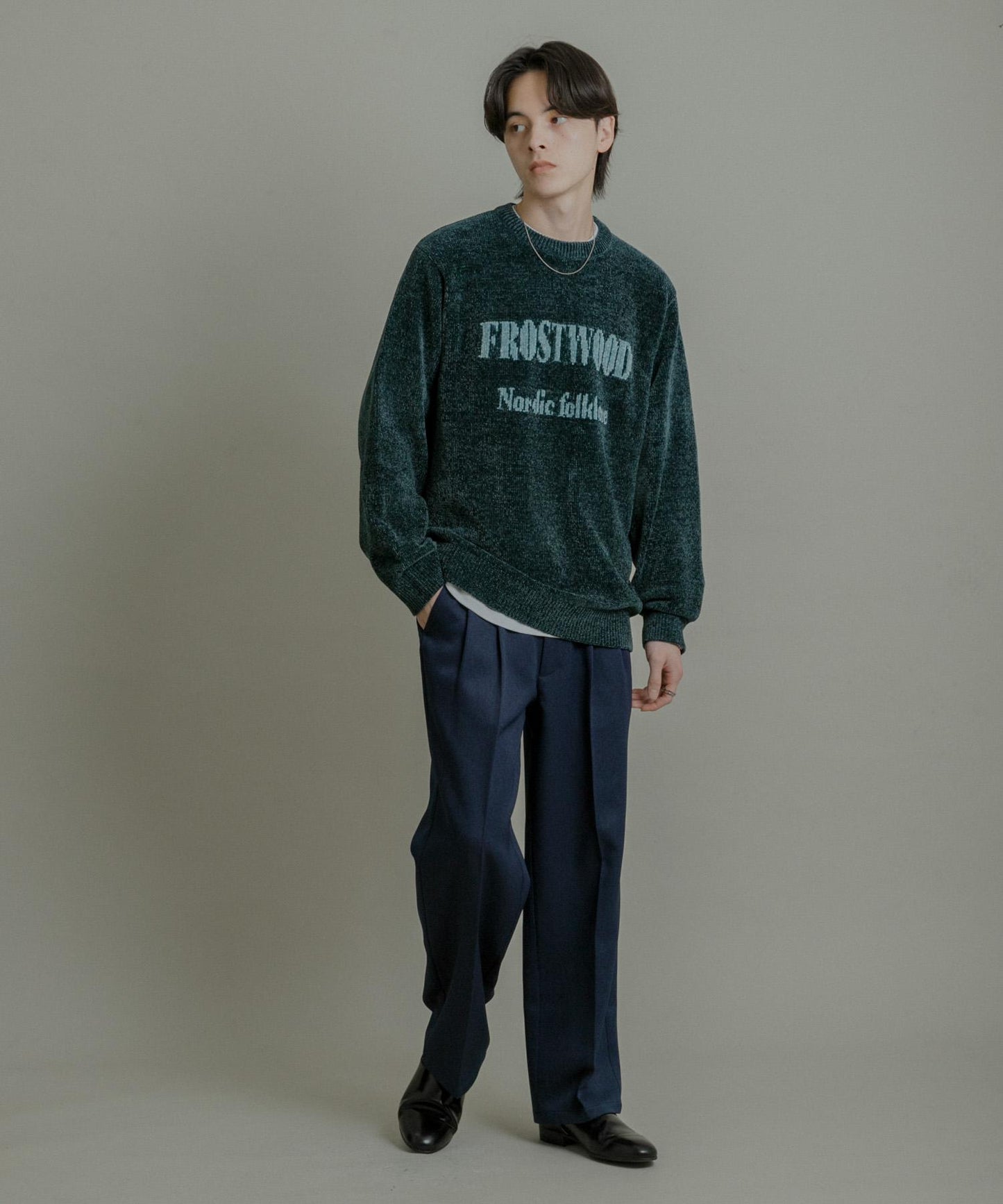 可水洗毛圈標誌圖案針織衫