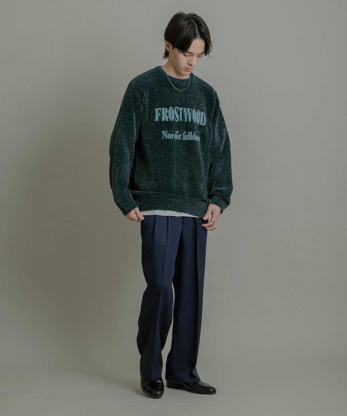 可水洗毛圈標誌圖案針織衫