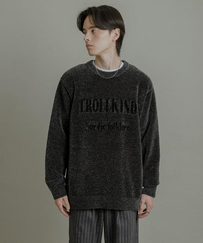 可水洗毛圈標誌圖案針織衫