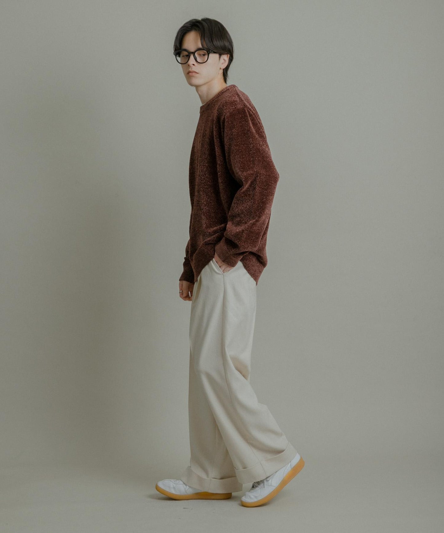 可水洗毛圈針織套頭衫