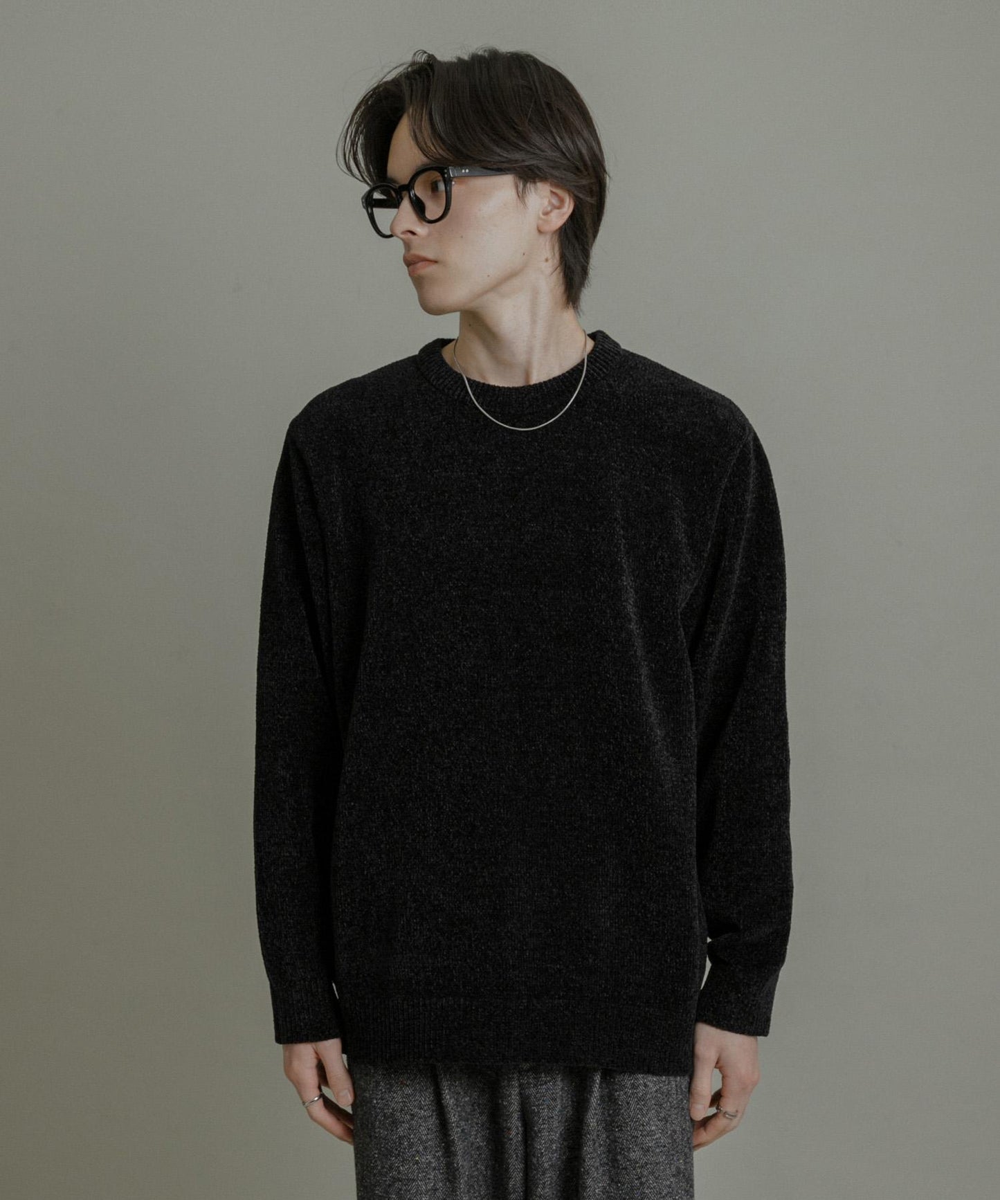 可水洗毛圈針織套頭衫