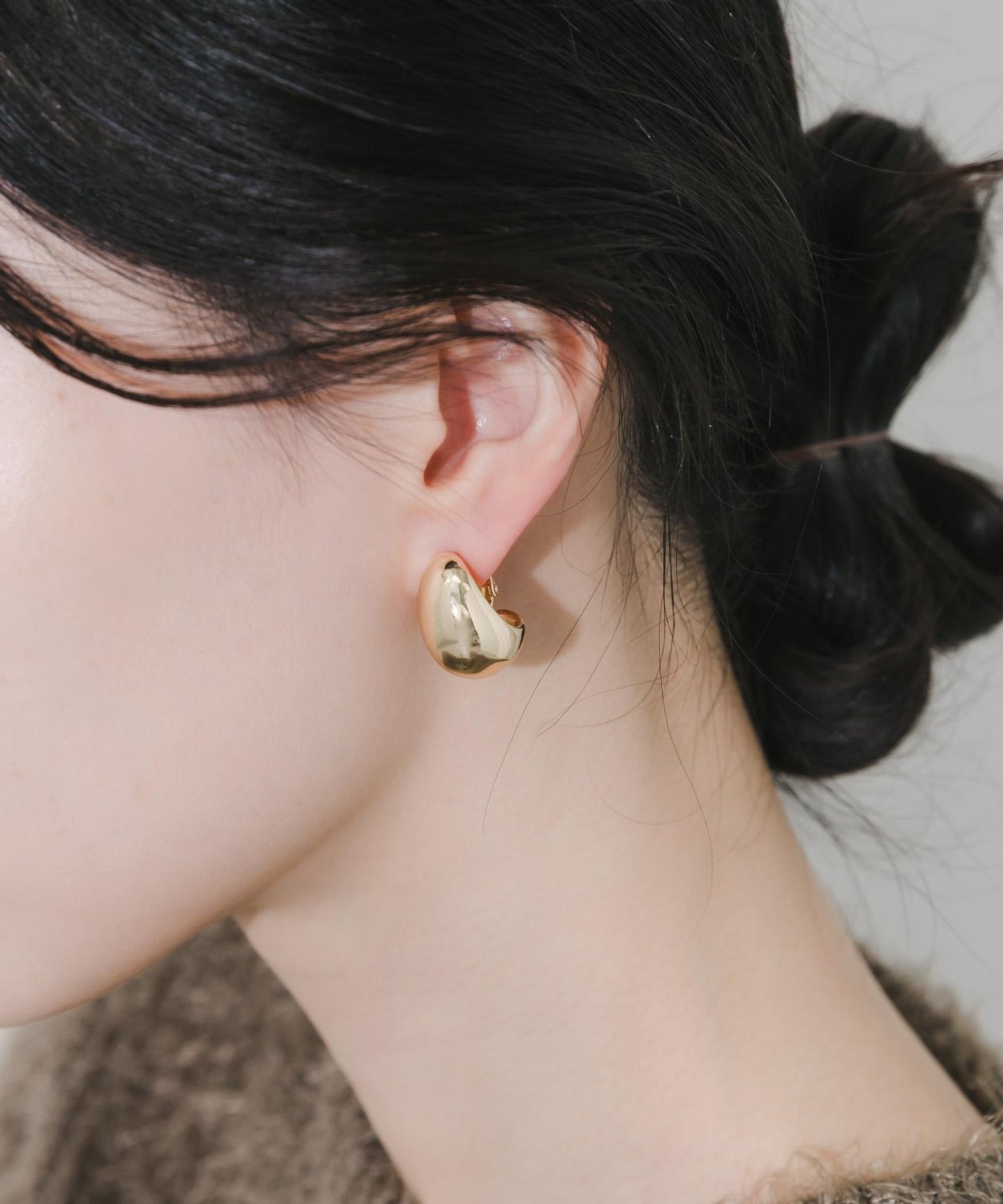 金屬質感立體耳環