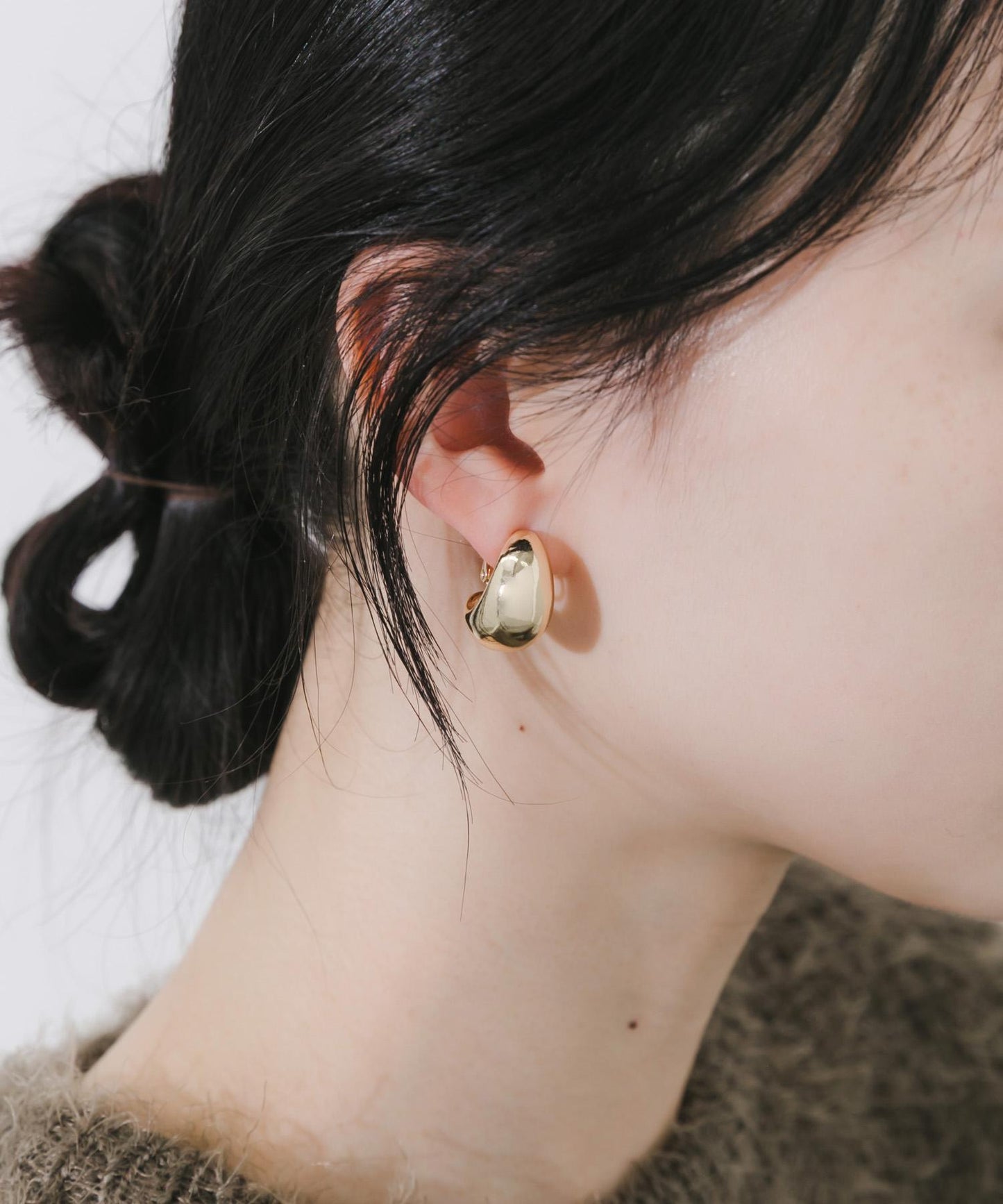 金屬質感立體耳環