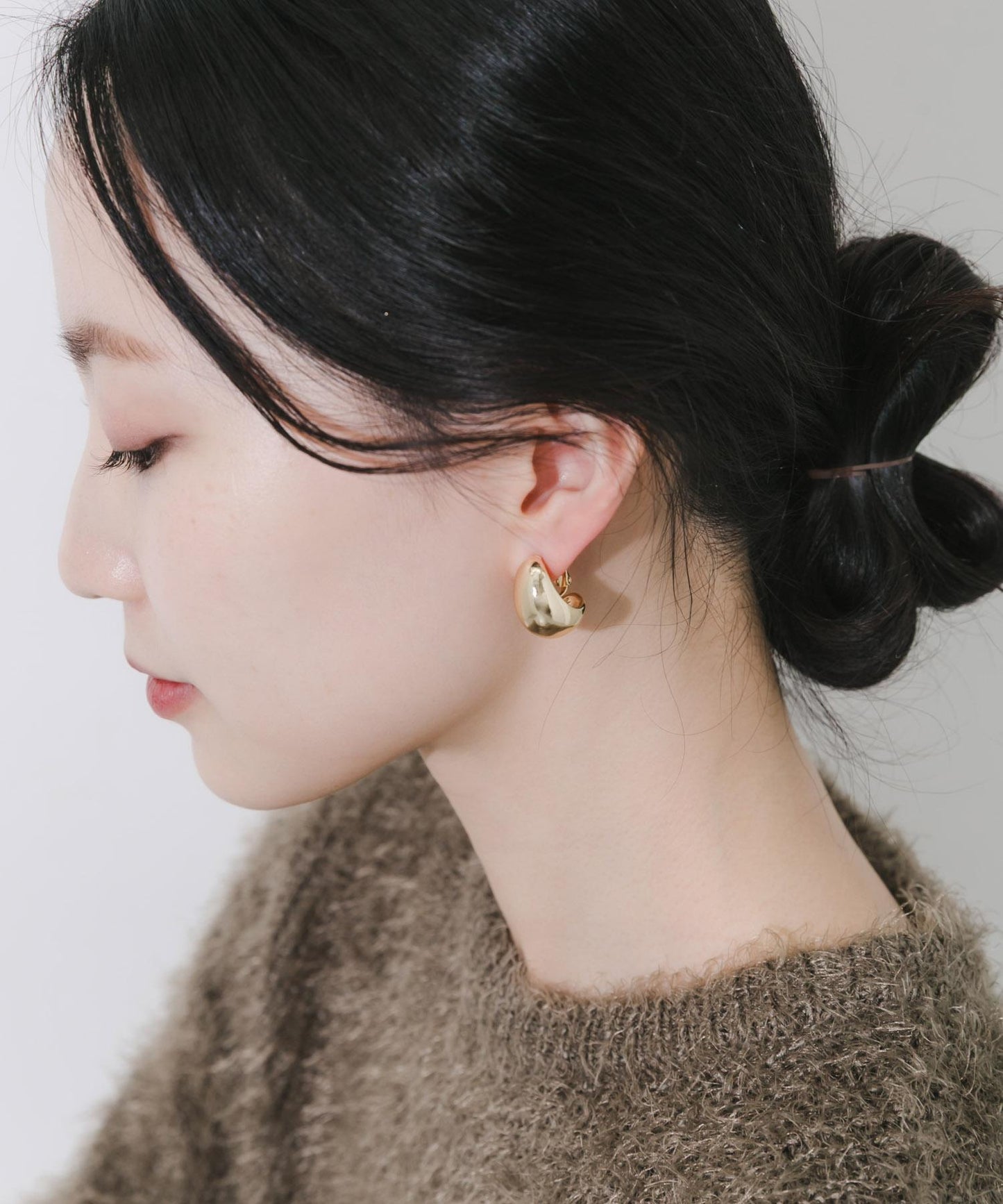 金屬質感立體耳環