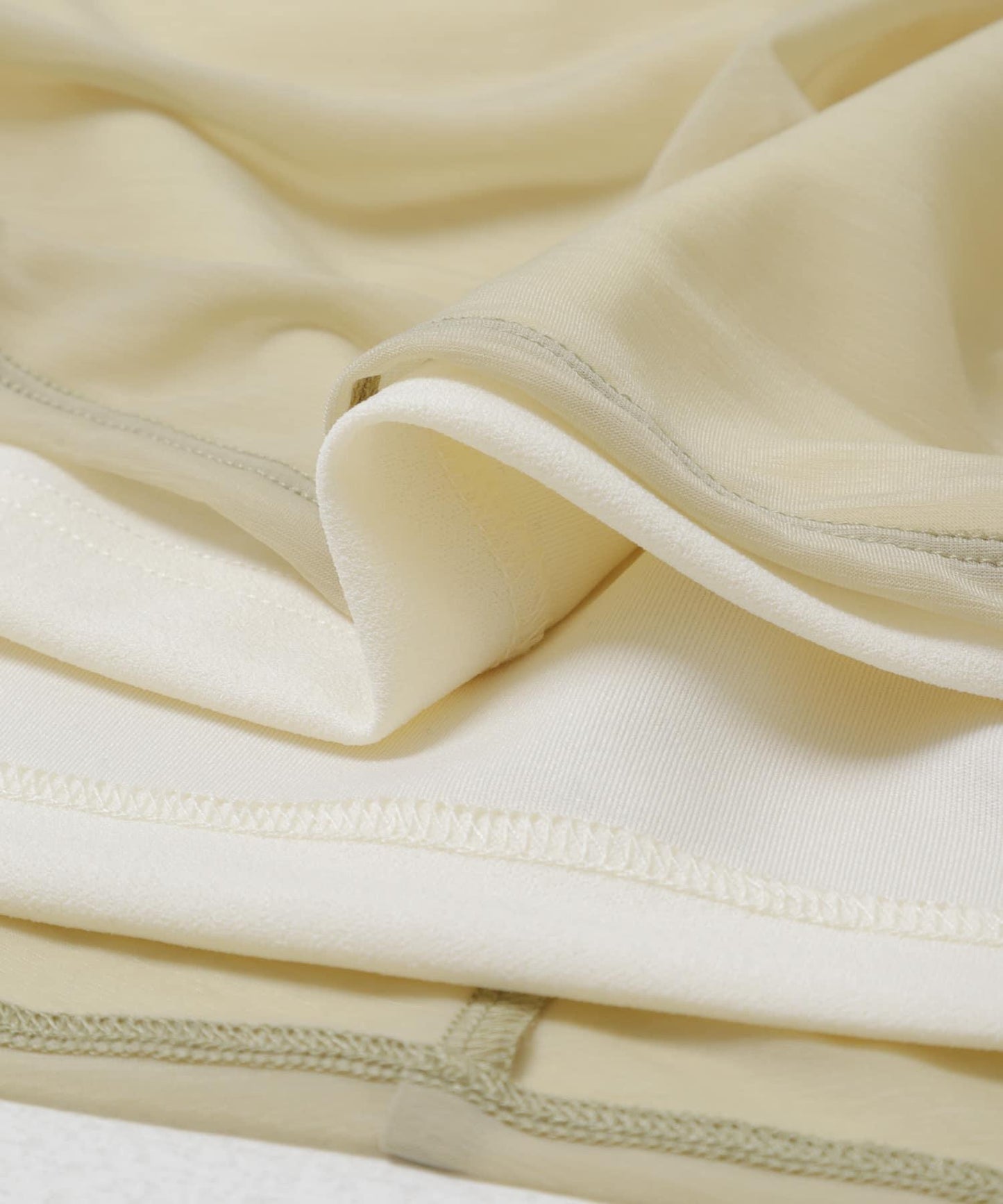 透視層疊褶皺連衣裙