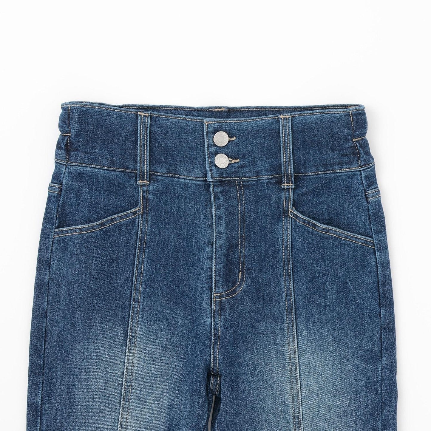 【磨毛】【彈力】修身喇叭牛仔褲