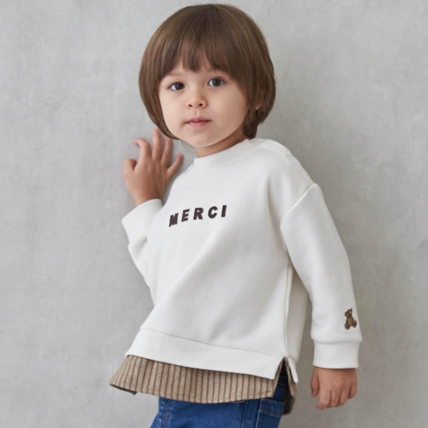 【リンク】格子拼接長款上衣