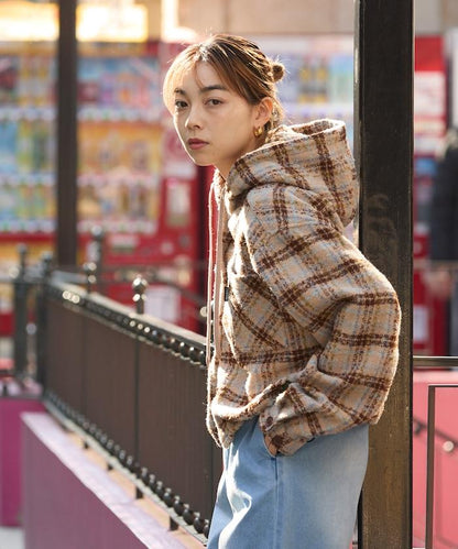 連帽加厚法蘭絨襯衫夾克