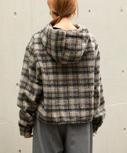 連帽加厚法蘭絨襯衫夾克