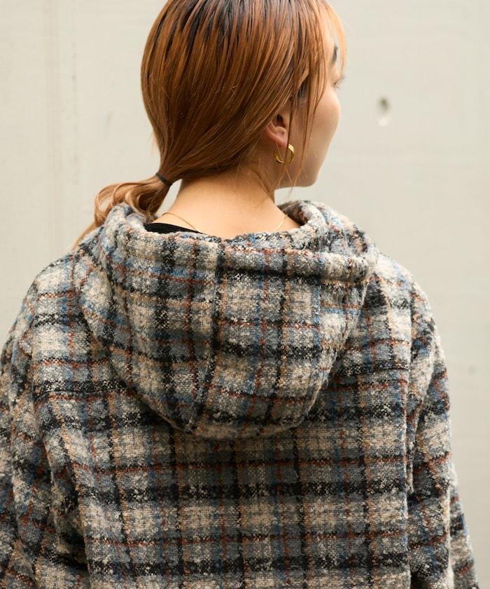 連帽加厚法蘭絨襯衫夾克