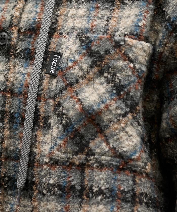 連帽加厚法蘭絨襯衫夾克