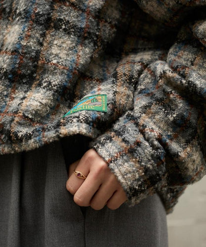 連帽加厚法蘭絨襯衫夾克