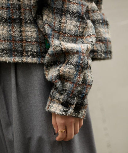 連帽加厚法蘭絨襯衫夾克