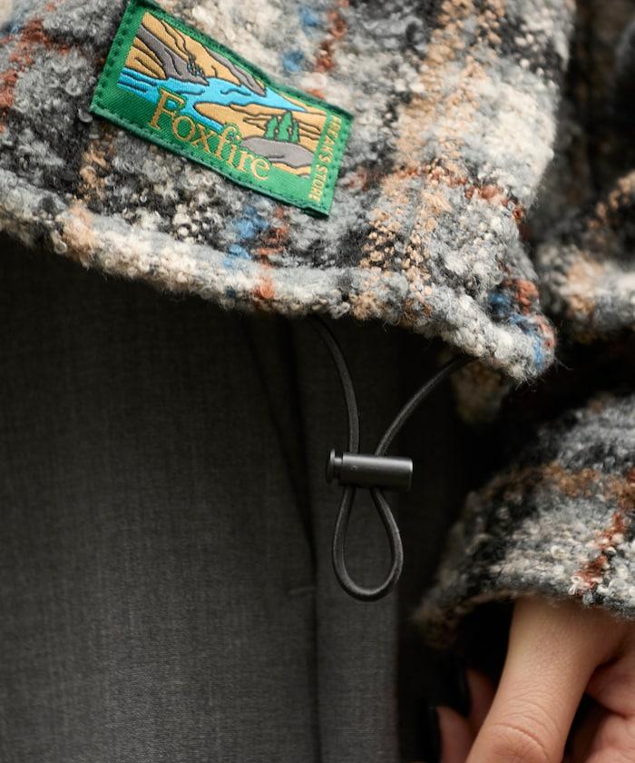 連帽加厚法蘭絨襯衫夾克