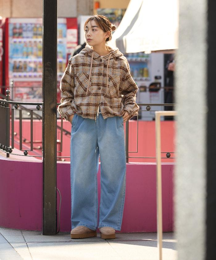 連帽加厚法蘭絨襯衫夾克