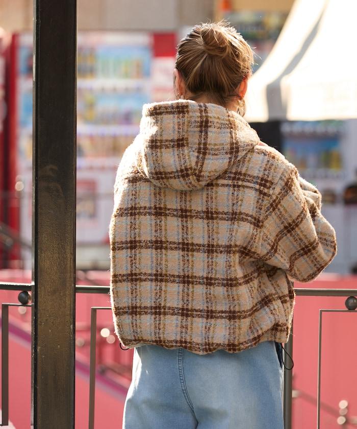 連帽加厚法蘭絨襯衫夾克