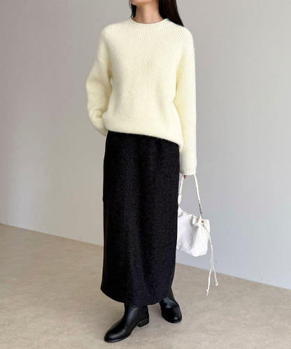 軟質針織呢料半身裙