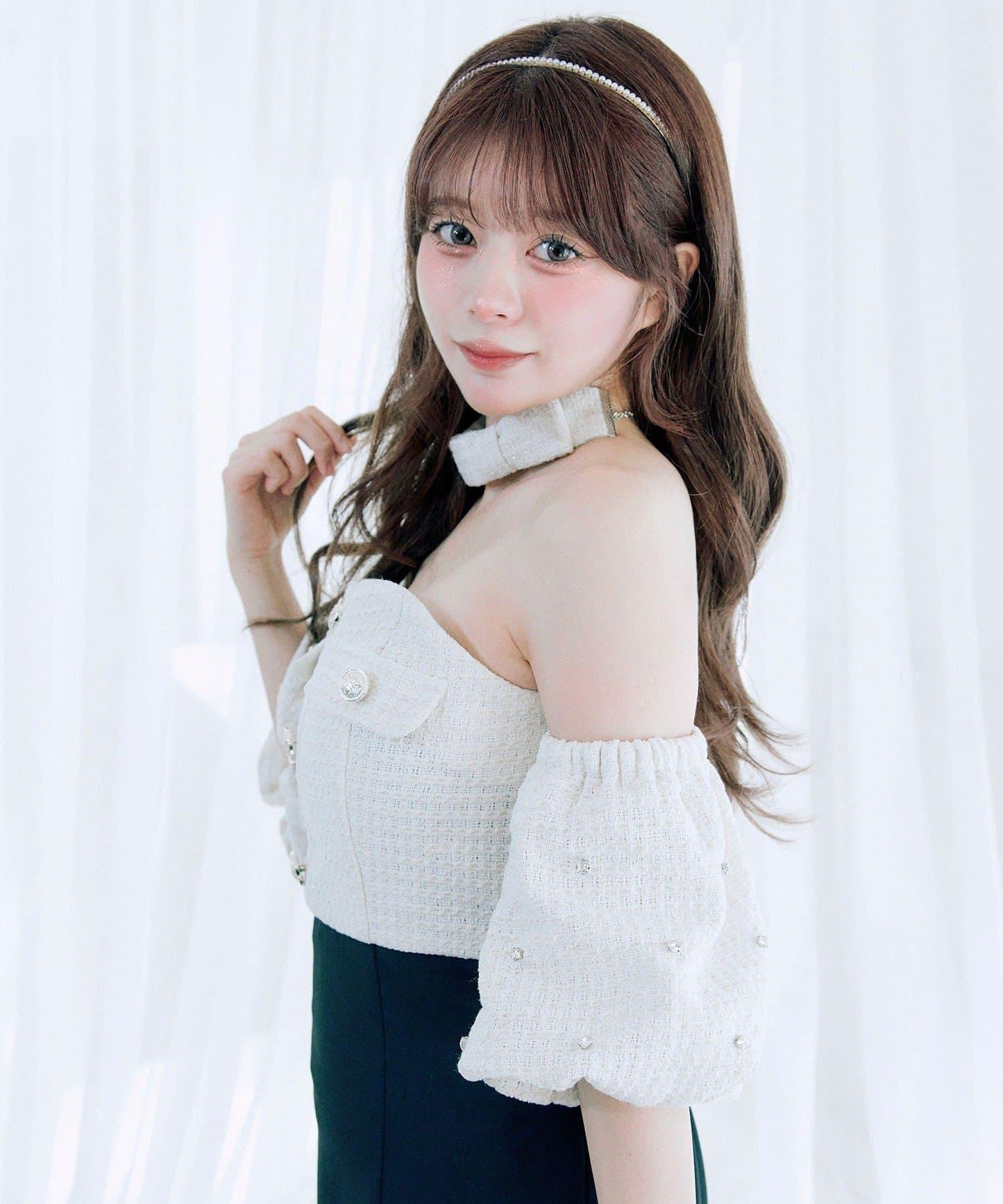 【Belle Charme】粗花呢美人魚連衣裙