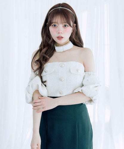 【Belle Charme】粗花呢美人魚連衣裙