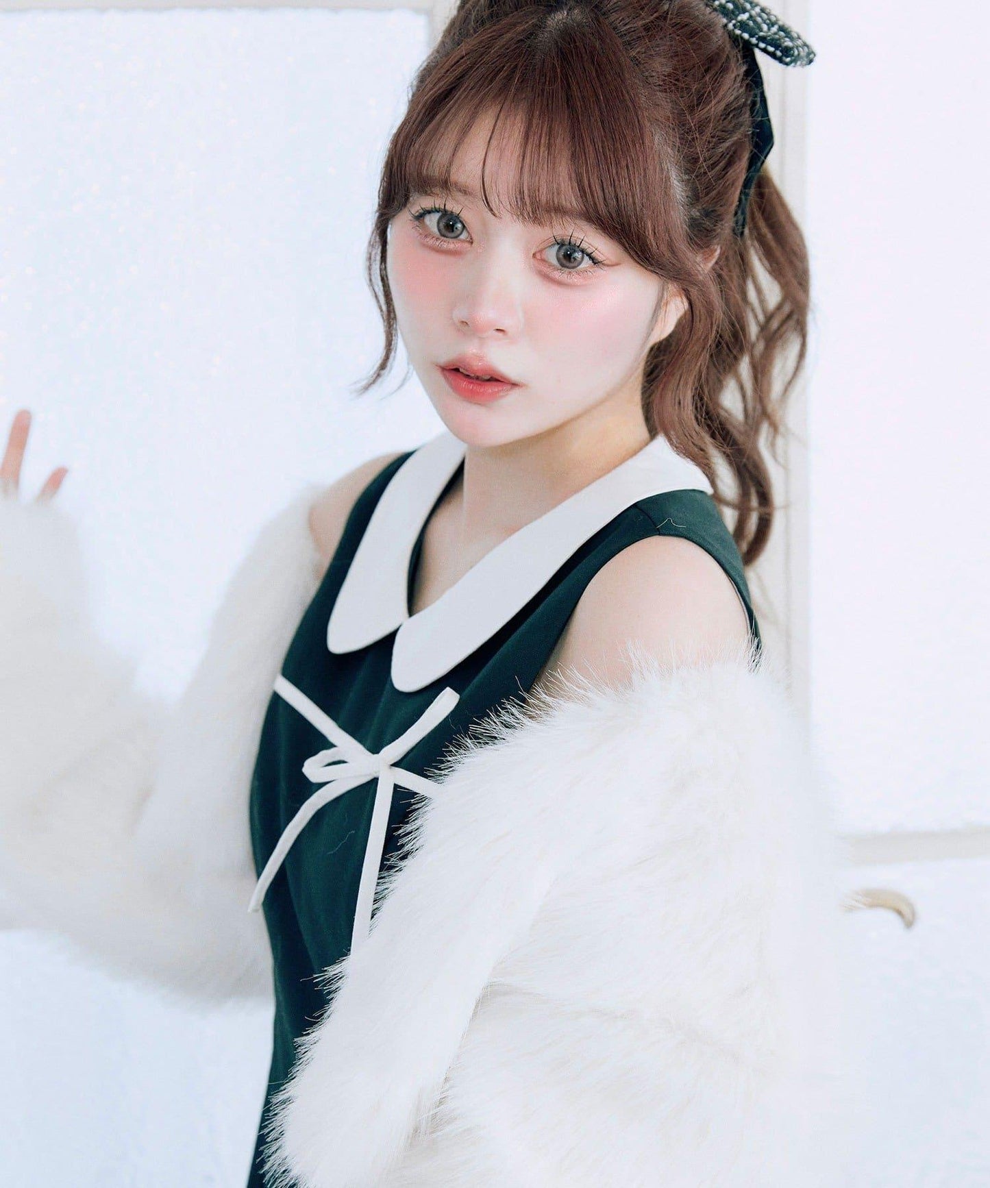 【Belle Charme】優雅短款仿毛皮披肩