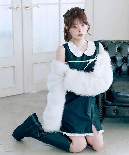【Belle Charme】優雅短款仿毛皮披肩