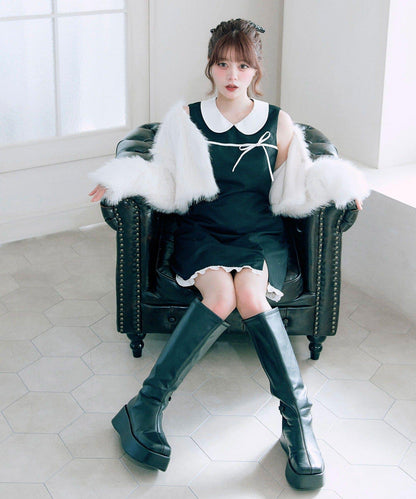 【Belle Charme】優雅短款仿毛皮披肩