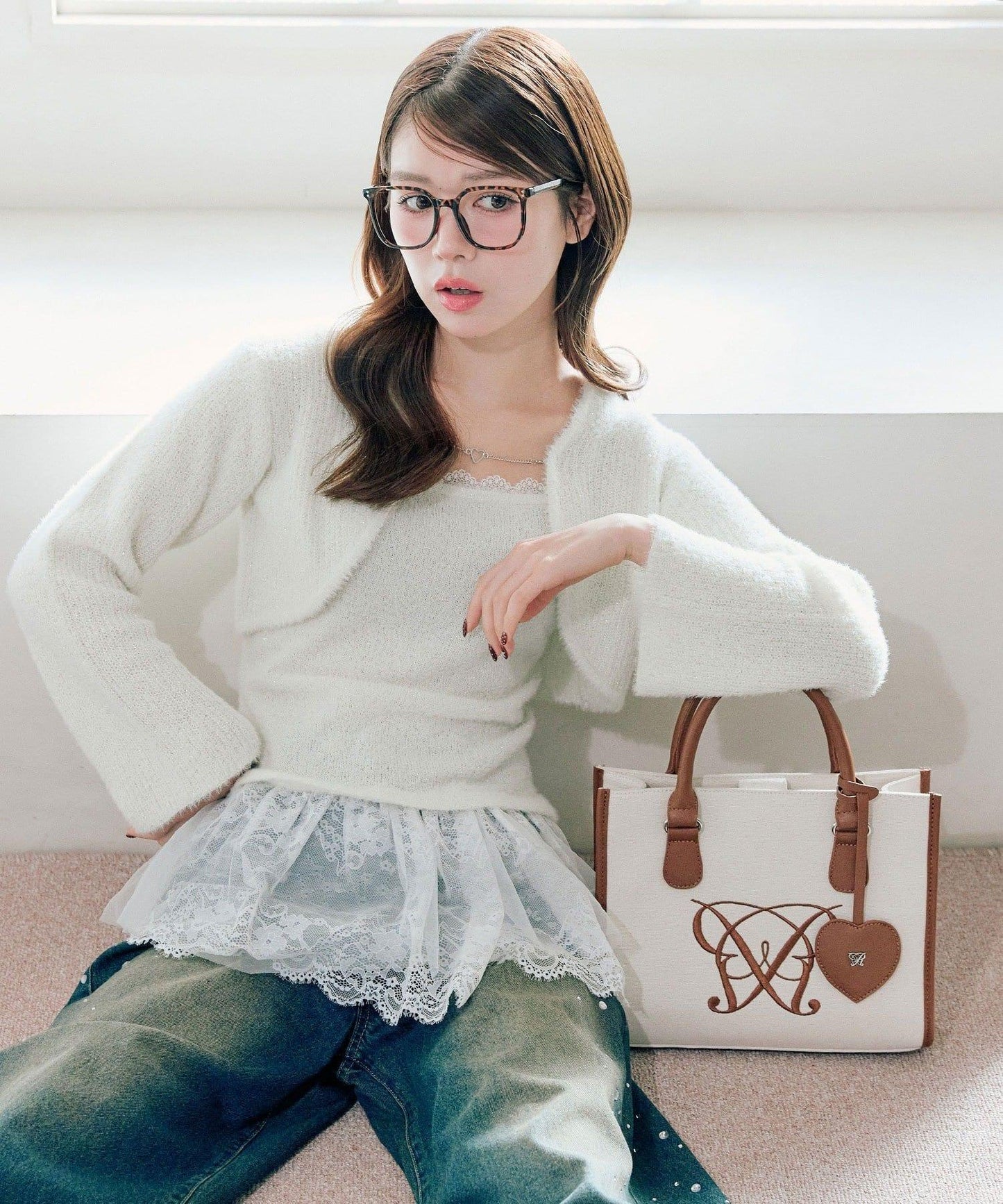 短外套荷葉邊吊帶套裝