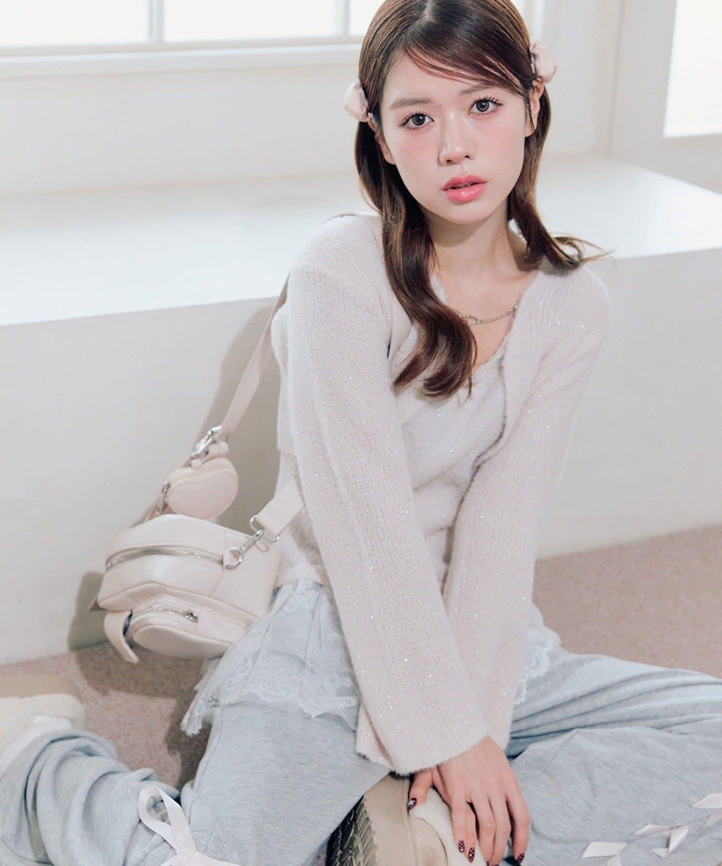 短外套荷葉邊吊帶套裝