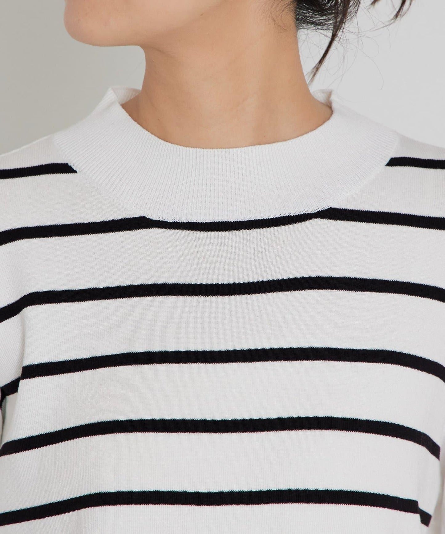 拼接針織條紋上衣