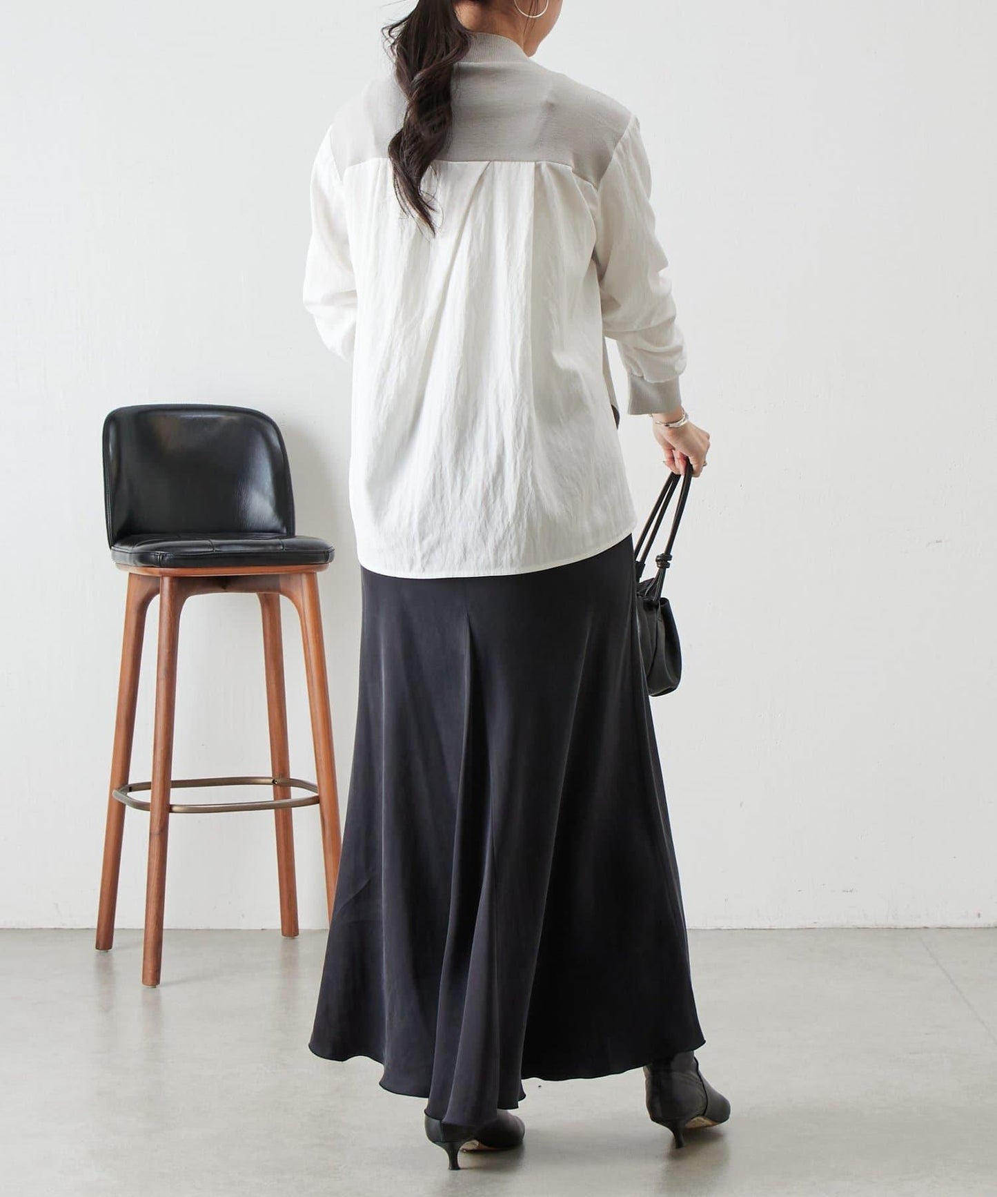 拼接針織條紋上衣