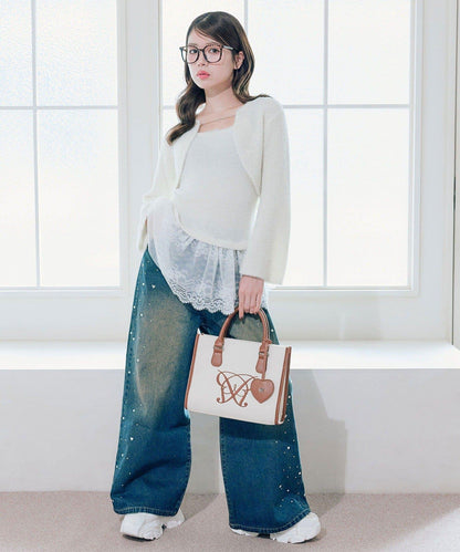 短外套荷葉邊吊帶套裝