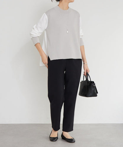 拼接針織條紋上衣