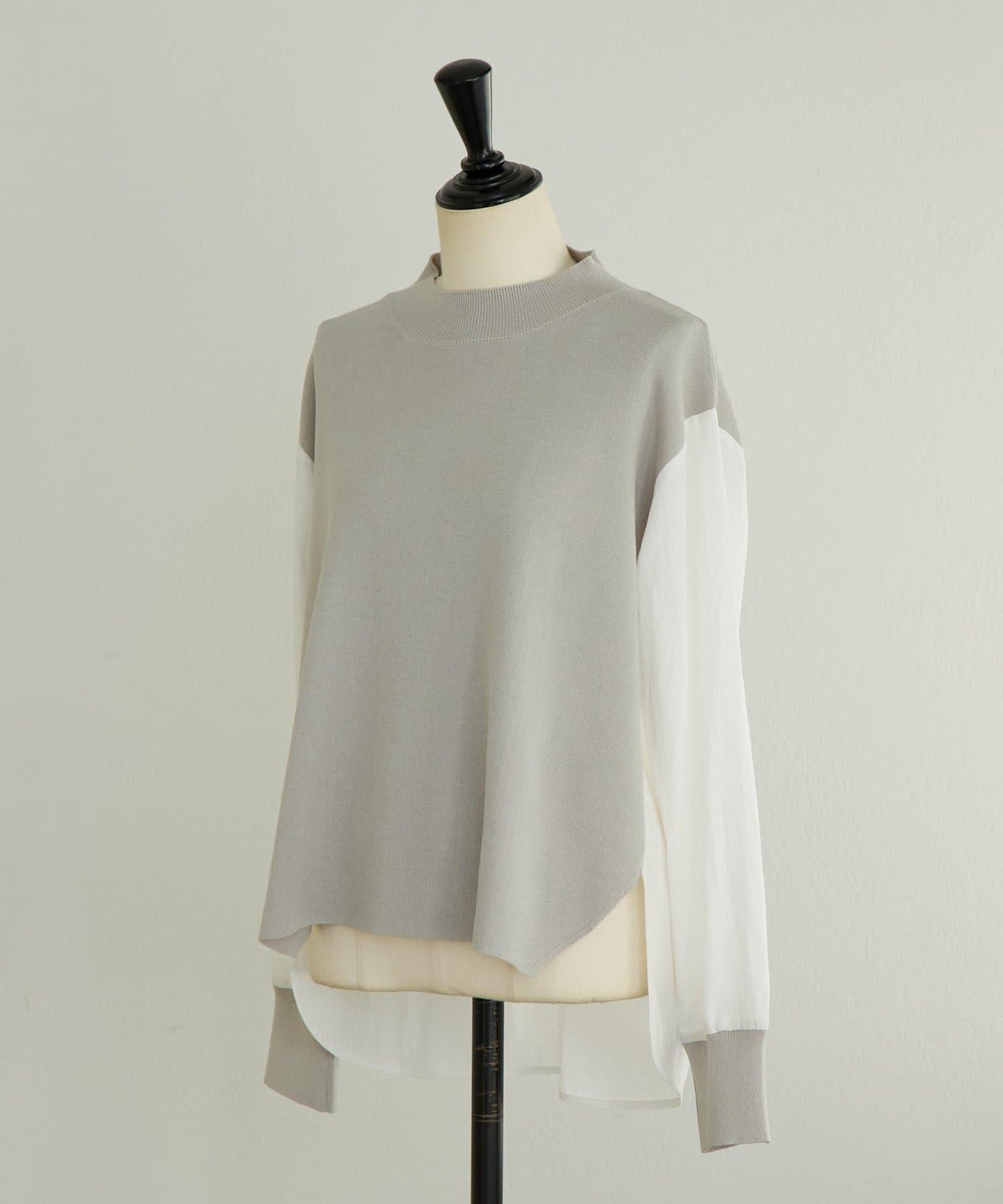 拼接針織條紋上衣