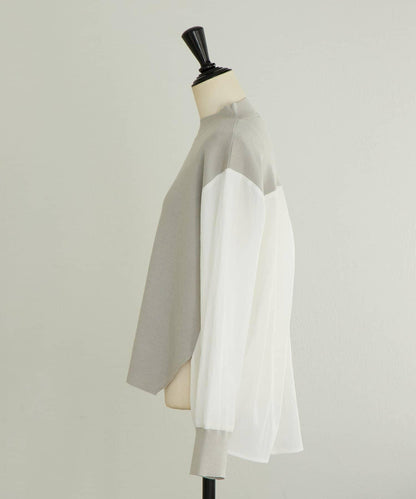 拼接針織條紋上衣