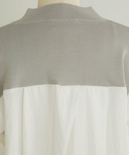 拼接針織條紋上衣